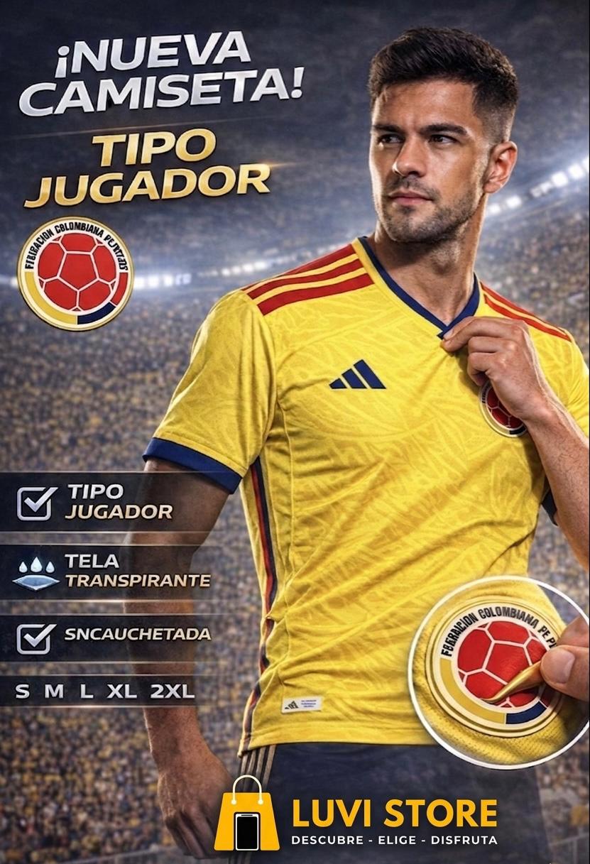 Camiseta Selección Colombia Tricolor Luvi 2026